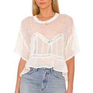 Free People Fall in Love Tee in Ivory